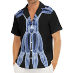 Vitruvian Man X-Ray Print Men's Deep V-Neck Shirt