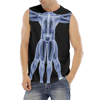 Vitruvian Man X-Ray Print Men's Fitness Tank Top