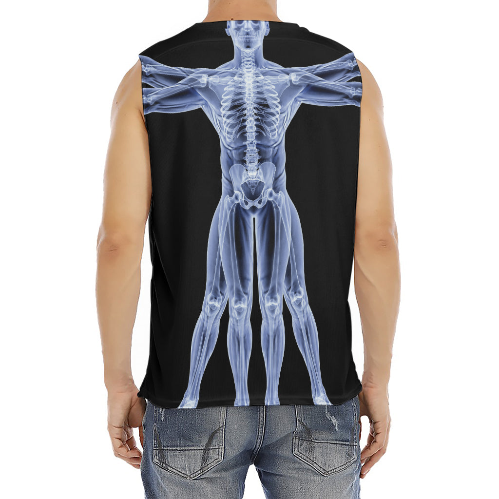 Vitruvian Man X-Ray Print Men's Fitness Tank Top