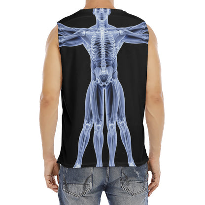 Vitruvian Man X-Ray Print Men's Fitness Tank Top