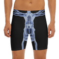 Vitruvian Man X-Ray Print Men's Long Boxer Briefs