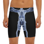 Vitruvian Man X-Ray Print Men's Long Boxer Briefs
