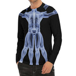 Vitruvian Man X-Ray Print Men's Long Sleeve Rash Guard