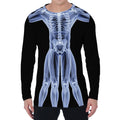 Vitruvian Man X-Ray Print Men's Long Sleeve T-Shirt