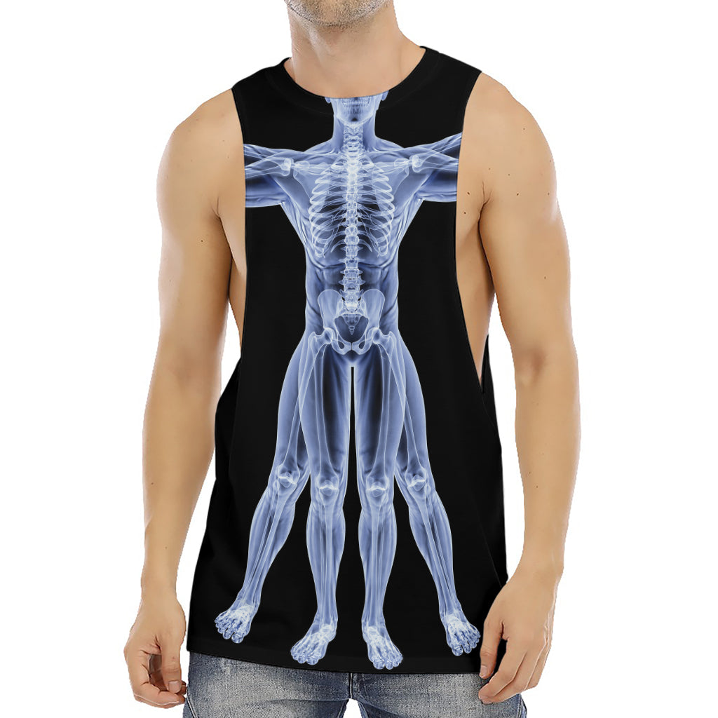 Vitruvian Man X-Ray Print Men's Muscle Tank Top