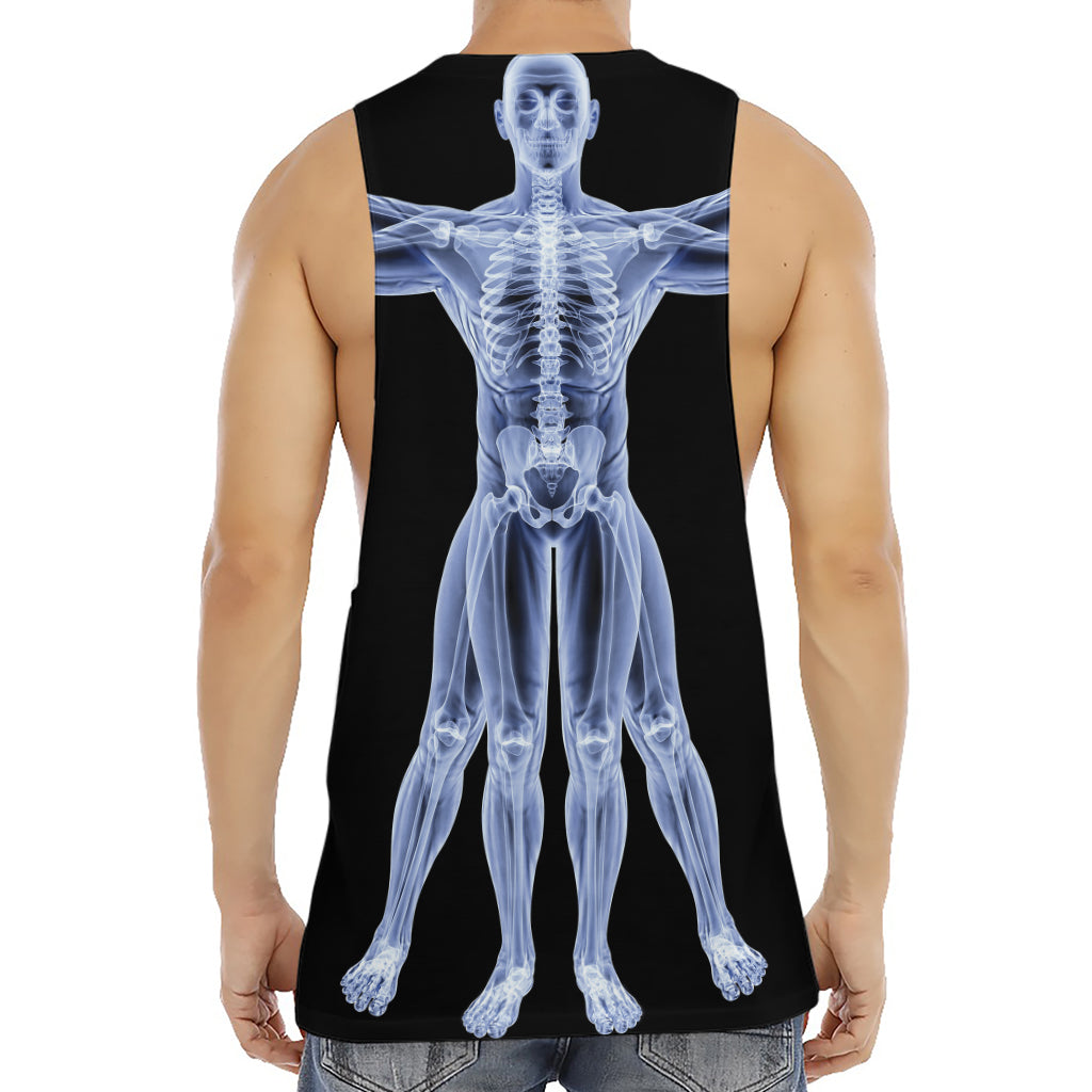 Vitruvian Man X-Ray Print Men's Muscle Tank Top
