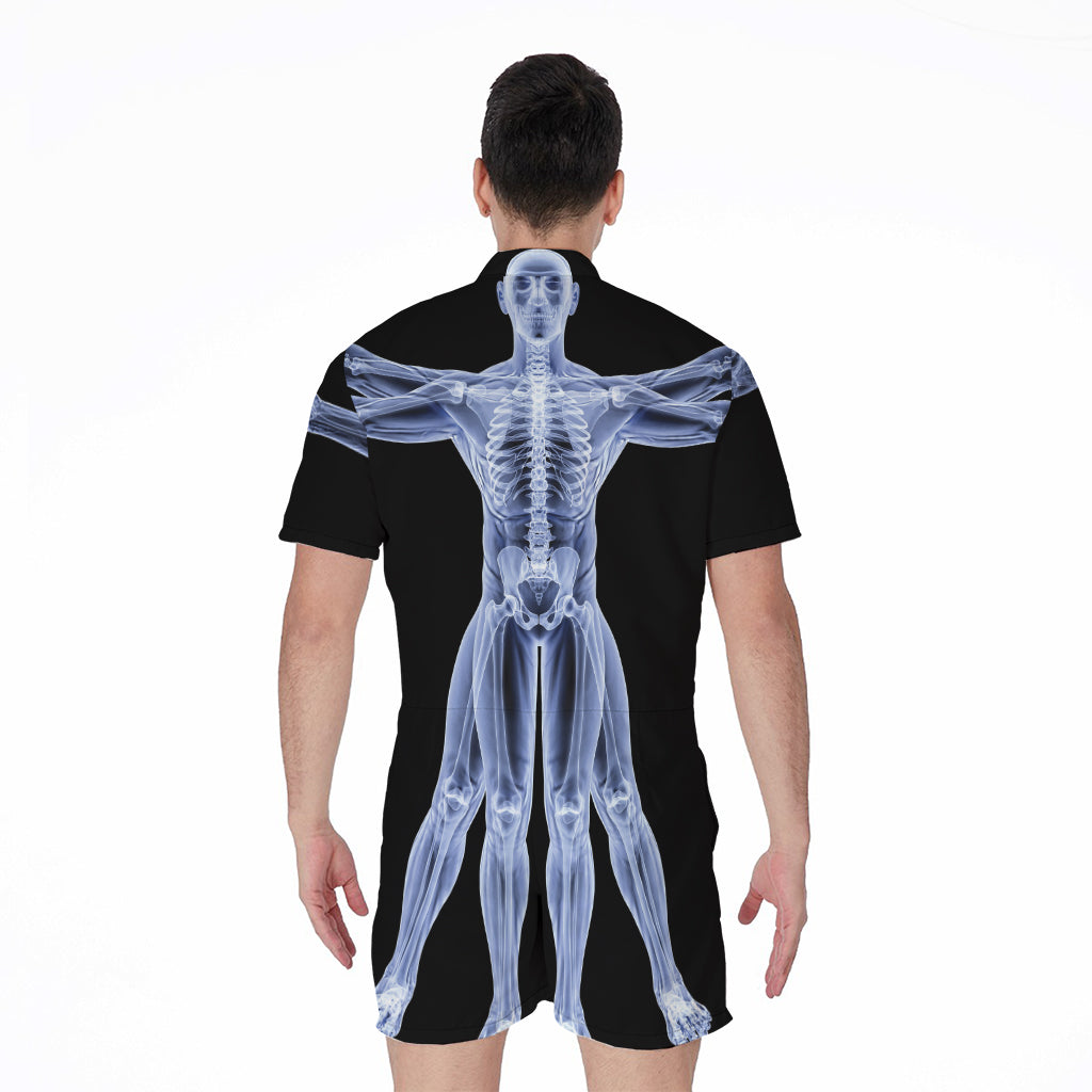 Vitruvian Man X-Ray Print Men's Rompers