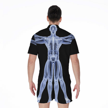 Vitruvian Man X-Ray Print Men's Rompers