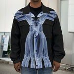 Vitruvian Man X-Ray Print Men's Shirt Jacket