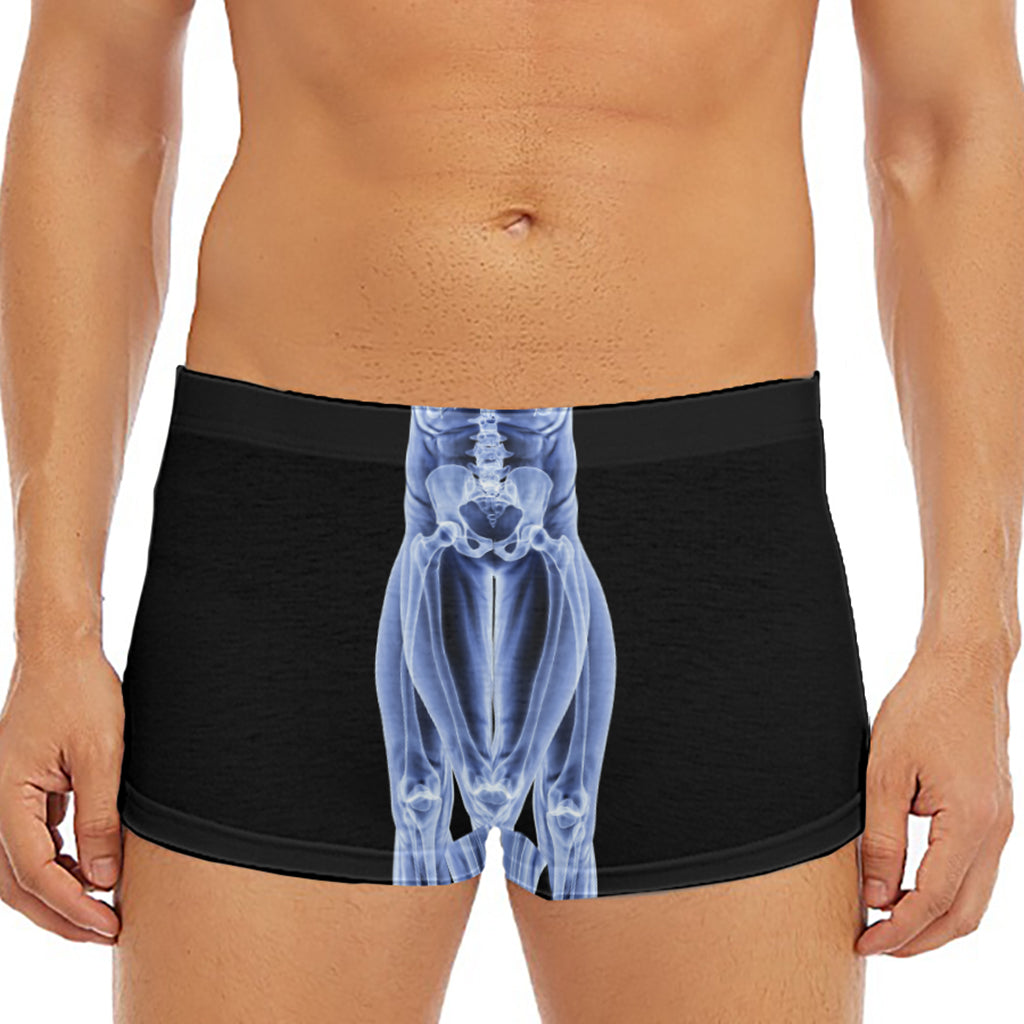Vitruvian Man X-Ray Print Men's Short Boxer Briefs