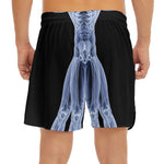 Vitruvian Man X-Ray Print Men's Split Running Shorts