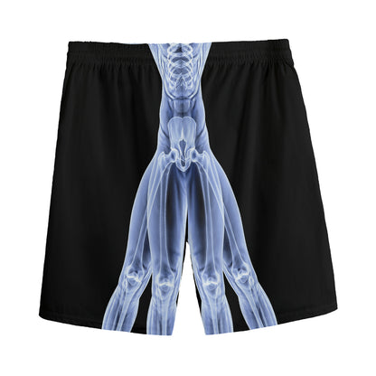 Vitruvian Man X-Ray Print Men's Sports Shorts