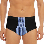 Vitruvian Man X-Ray Print Men's Triangle Swim Briefs