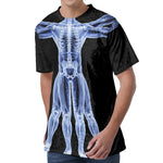 Vitruvian Man X-Ray Print Men's Velvet T-Shirt