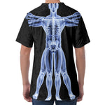 Vitruvian Man X-Ray Print Men's Velvet T-Shirt