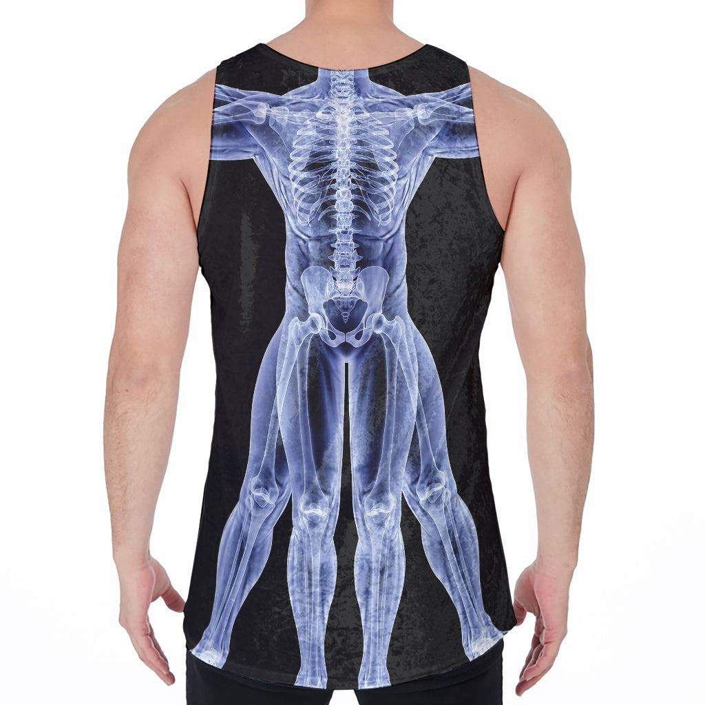 Vitruvian Man X-Ray Print Men's Velvet Tank Top