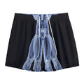 Vitruvian Man X-Ray Print Mesh Shorts