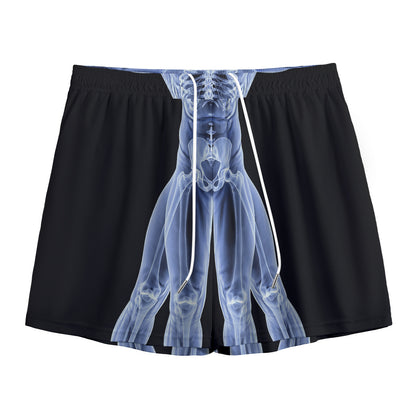 Vitruvian Man X-Ray Print Mesh Shorts