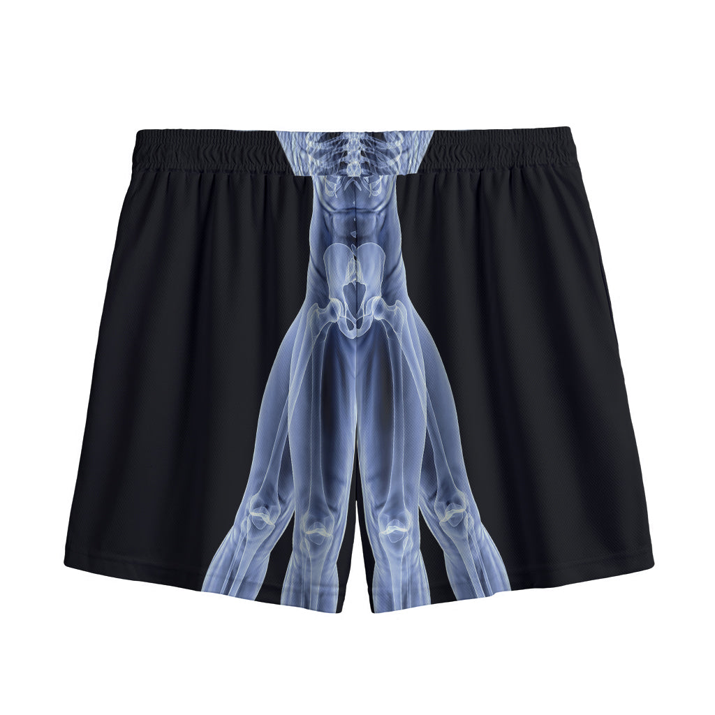 Vitruvian Man X-Ray Print Mesh Shorts