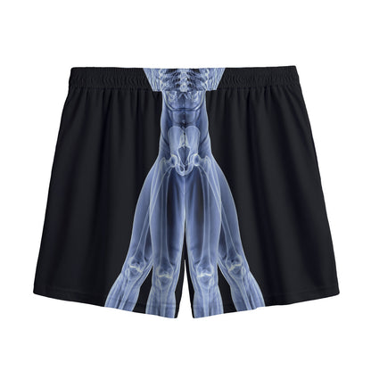 Vitruvian Man X-Ray Print Mesh Shorts