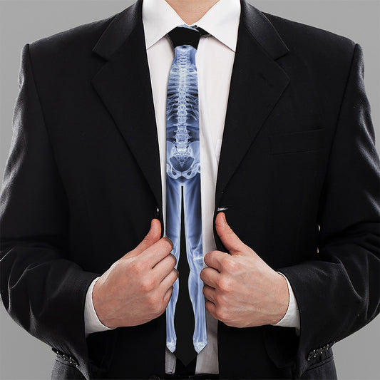 Vitruvian Man X-Ray Print Necktie