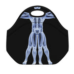 Vitruvian Man X-Ray Print Neoprene Lunch Bag