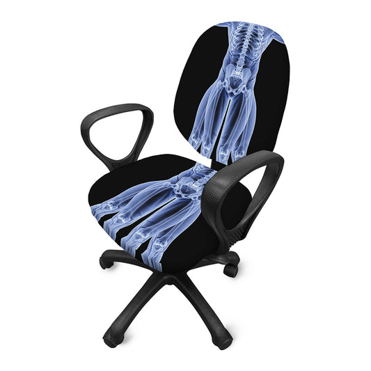Vitruvian Man X-Ray Print Office Chair Cover