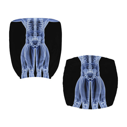Vitruvian Man X-Ray Print Office Chair Cover