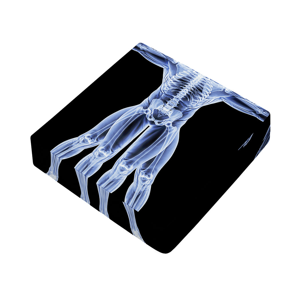 Vitruvian Man X-Ray Print Outdoor Seat Cushion Cover