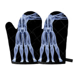 Vitruvian Man X-Ray Print Oven Mitts