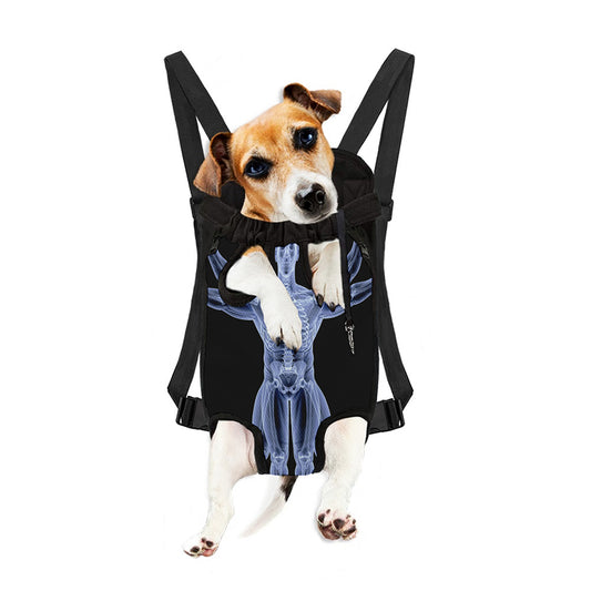 Vitruvian Man X-Ray Print Pet Carrier Backpack