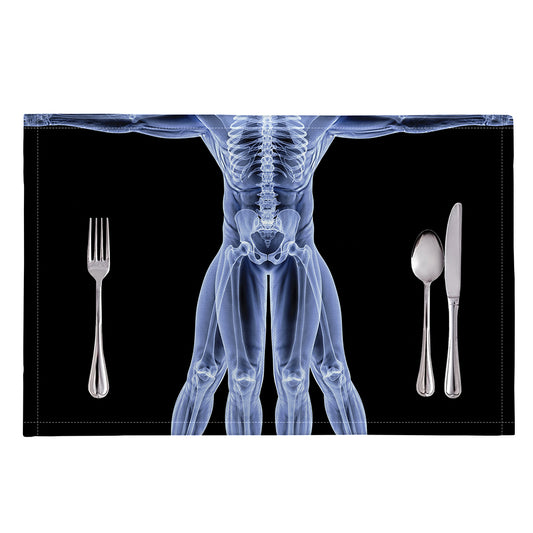 Vitruvian Man X-Ray Print Placemat