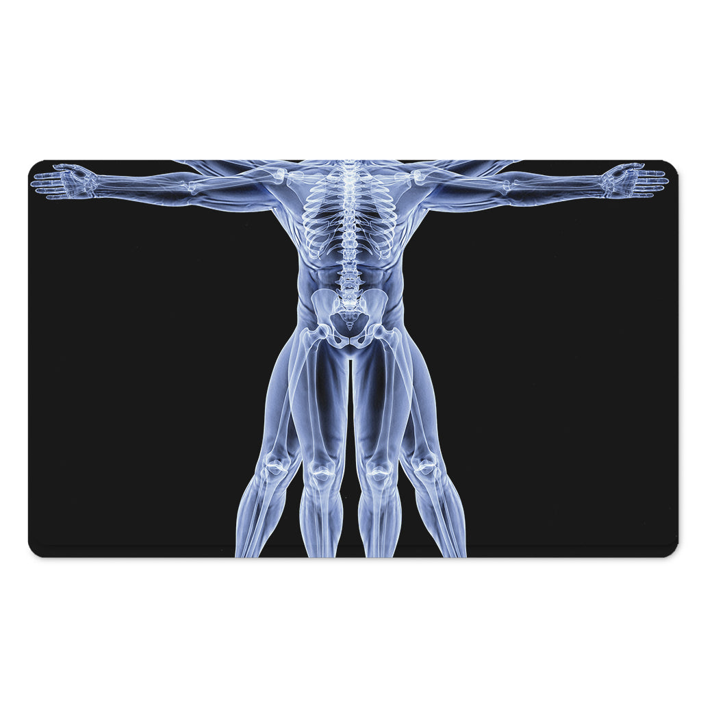 Vitruvian Man X-Ray Print Polyester Doormat