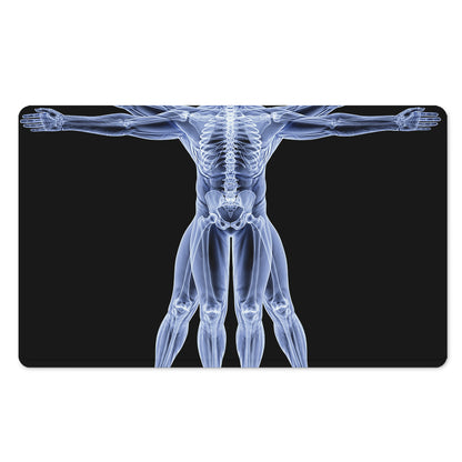 Vitruvian Man X-Ray Print Polyester Doormat
