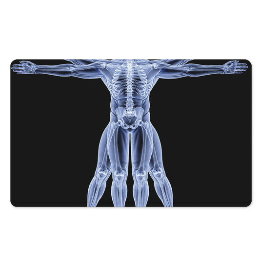 Vitruvian Man X-Ray Print Polyester Doormat