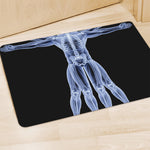 Vitruvian Man X-Ray Print Polyester Doormat