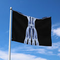 Vitruvian Man X-Ray Print Polyester Flag
