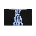 Vitruvian Man X-Ray Print Polyester Flag