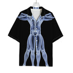 Vitruvian Man X-Ray Print Rayon Hawaiian Shirt