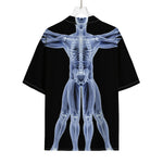 Vitruvian Man X-Ray Print Rayon Hawaiian Shirt