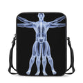 Vitruvian Man X-Ray Print Rectangular Crossbody Bag