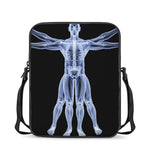 Vitruvian Man X-Ray Print Rectangular Crossbody Bag