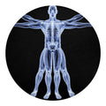 Vitruvian Man X-Ray Print Round Blanket