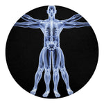 Vitruvian Man X-Ray Print Round Blanket