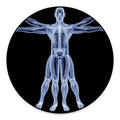 Vitruvian Man X-Ray Print Round Floor Mat