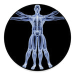 Vitruvian Man X-Ray Print Round Floor Mat