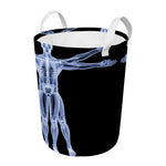 Vitruvian Man X-Ray Print Round Laundry Basket
