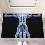 Vitruvian Man X-Ray Print Rubber Doormat