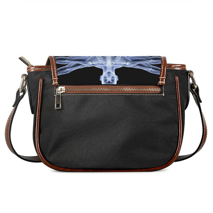 Vitruvian Man X-Ray Print Saddle Bag
