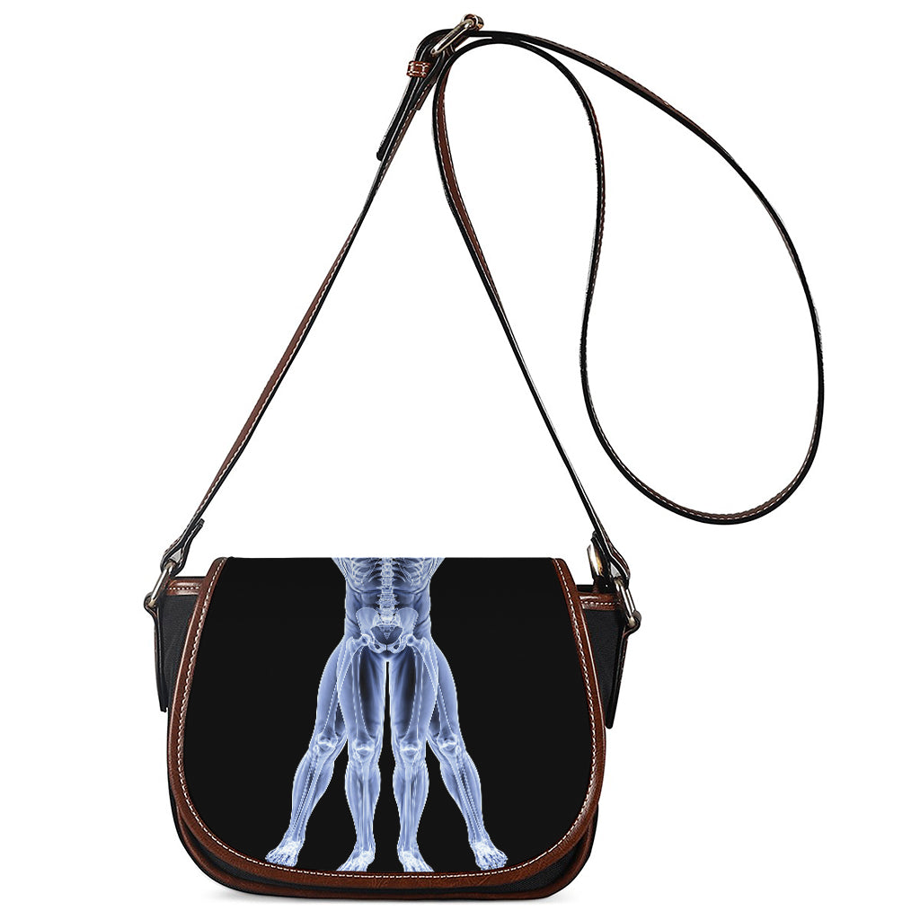 Vitruvian Man X-Ray Print Saddle Bag